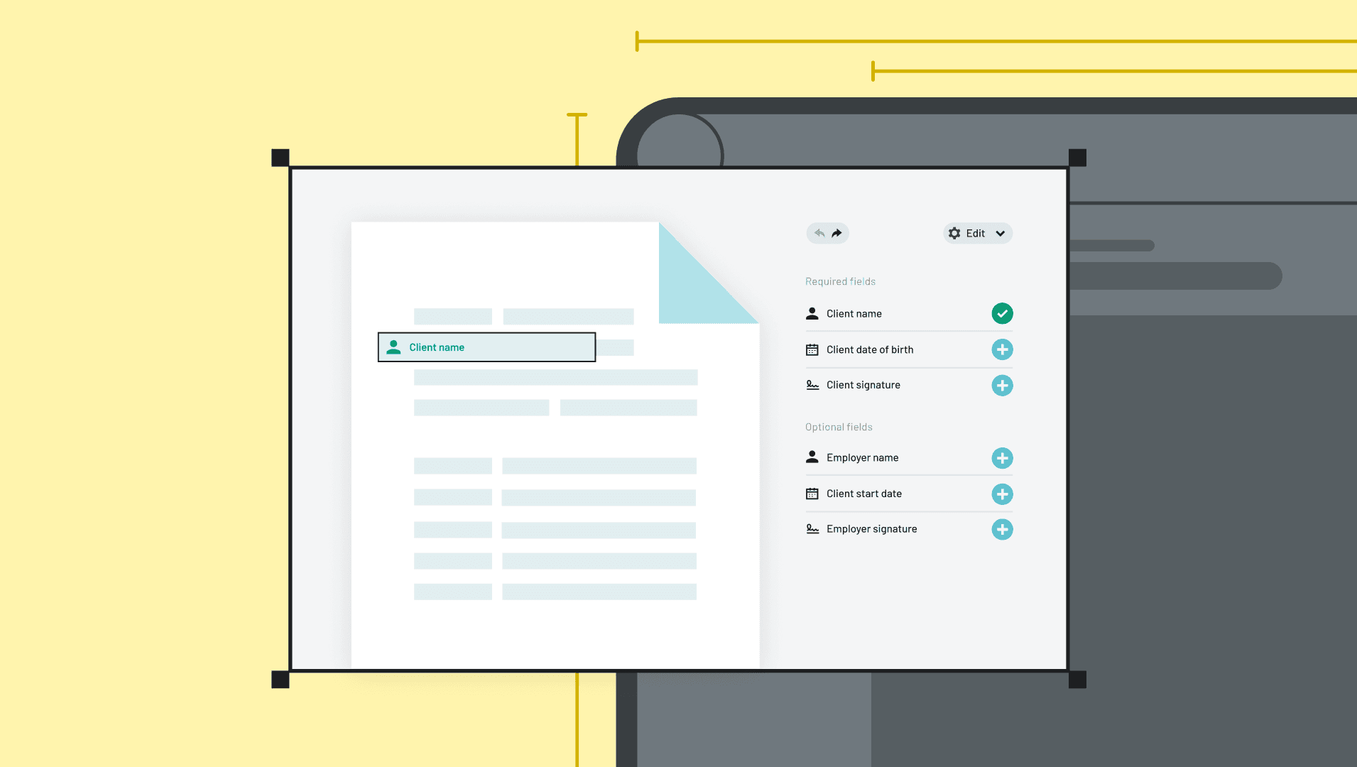 Embedded e-sign builder